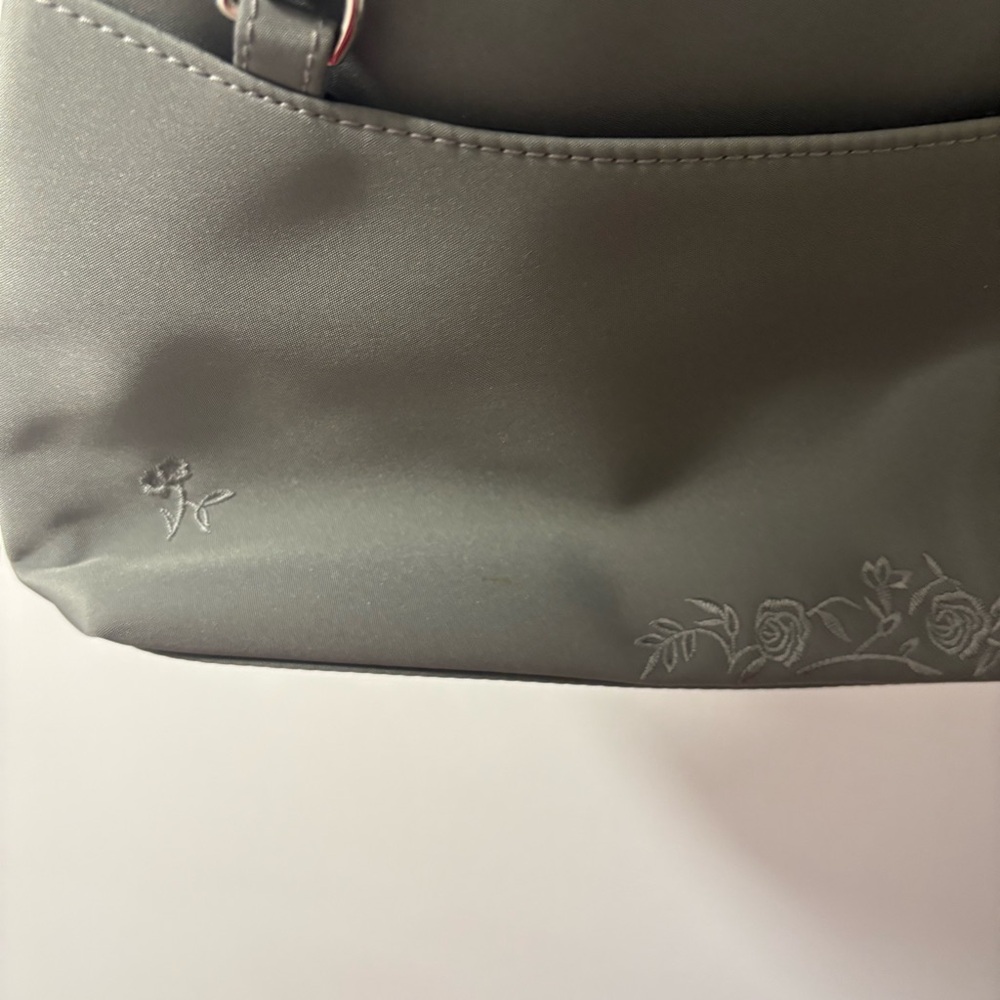 Liz Claiborne Villager Y2K Grey Embroidered Handbag‎ Women's Mini Shoulder Bag - Picture 16 of 16